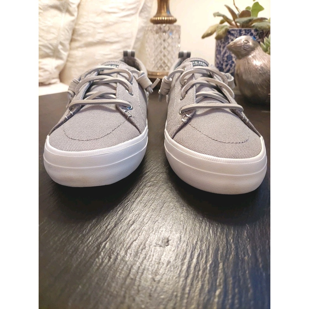 Sperry Women's Crest Vibe Grey Canvas Sneakers/Boat Leather Laces Sz 7.5M NEW! - Picture 4 of 13